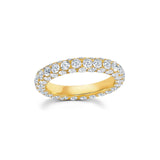 3 Sided Diamond Band Ring