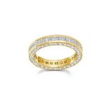 All Diamond Baguette 3 Sided Ring