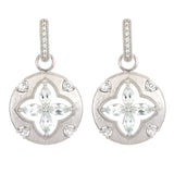 Silver White Topaz Earring Charms