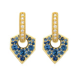 Moroccan Sapphire Shield Mini Earring Charms