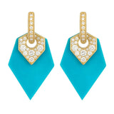 Moroccan Turquoise Shield Earring Charms