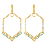 Lisse Empress Elongated Stone Earring Charm Frame