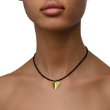 Large Yellow Gold Wings of Love Alternative Necklace