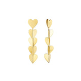 Large Yellow Gold Wings of Love Drop Earrings