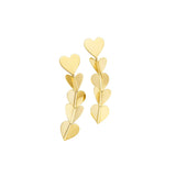 Large Yellow Gold Wings of Love Drop Earrings