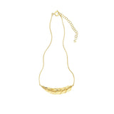 Medium Yellow Gold Feather Necklace