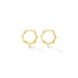 Medium Yellow Gold Triplet Plain Hoop Earrings