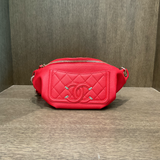 Chanel Red Filigree Waist Bag