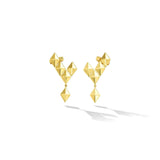 Small Yellow Gold Clip On Python Ear Climbers