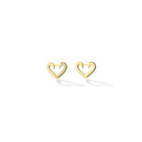 Small Yellow Gold Endless Hoop Earrings with Black and White Diamonds