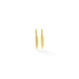 Small Yellow Gold Feather Earrings