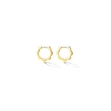 Small Yellow Gold Triplet Plain Hoop