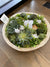 Large Plant Crystal Arrangement in Wooden Bowl