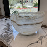 Mexican White Onyx Crystal Bowl