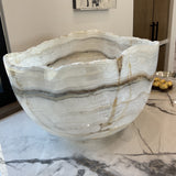 Mexican White Onyx Crystal Bowl