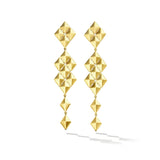 Yellow Gold Python Clip On Symmetrical Drop Earring