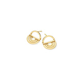 Yellow Gold Water Twin Drop Earrings