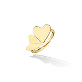 Yellow Gold Wings of Love Double Heart Ring