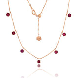 2ct Ruby Floating Diamond Necklace