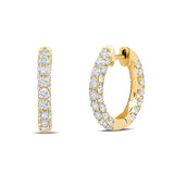 White Diamond 3-Sided Hoops