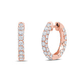 White Diamond 3-Sided Hoops