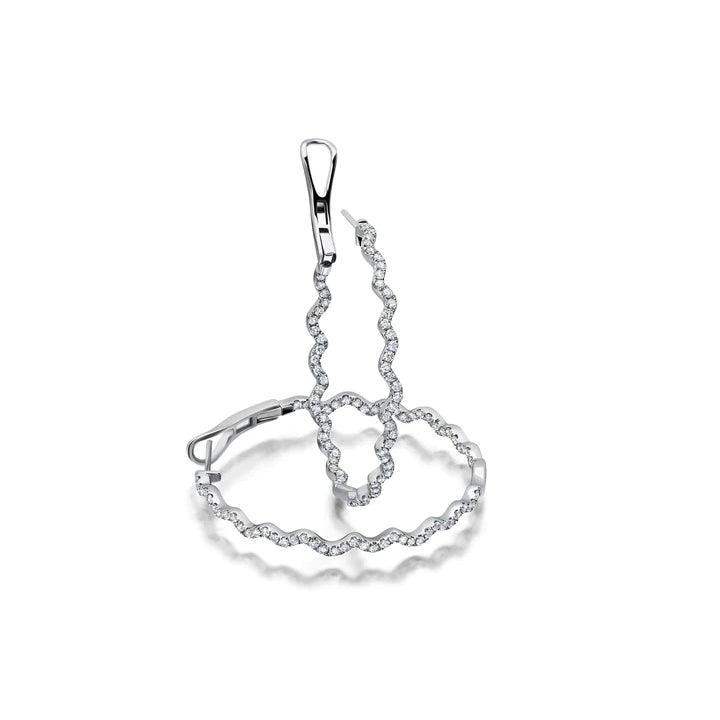 Rio Diamond Inside Outside Hoop Earrings