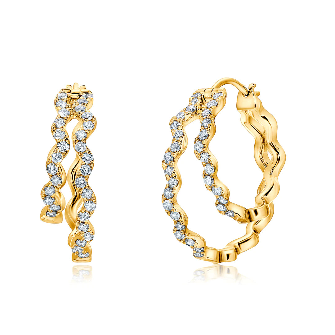 Rio Diamond Double Hoop Earrings