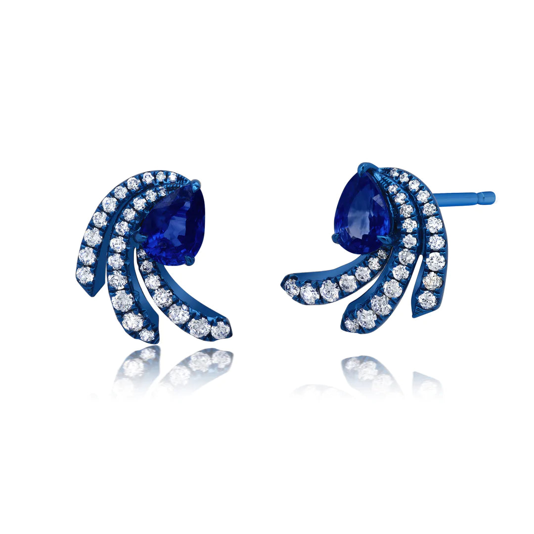 Rio Diamond & Blue Sapphire Earrings