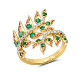 Arvore Emerald Bypass Ring