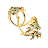 Arvore Emerald Knuckle Ring