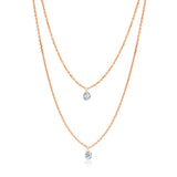 Double Floating Diamond Necklace