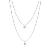 Double Floating Diamond Necklace
