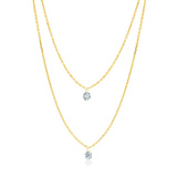 Double Floating Diamond Necklace