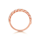 Diamond Folha Half Band Ring