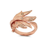 Champagne Diamond Folha Ring