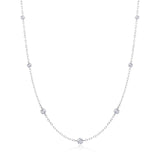 1/2ct Floating Diamond Station Necklace