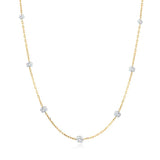1/2ct Floating Diamond Station Necklace