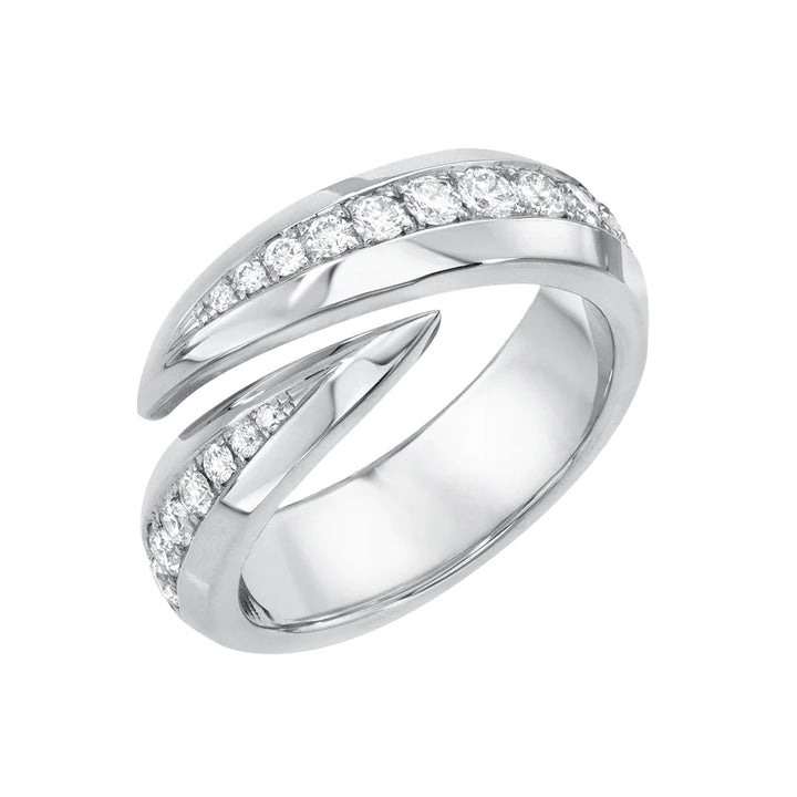 DRU Jewelry White Diamond Claw Ring