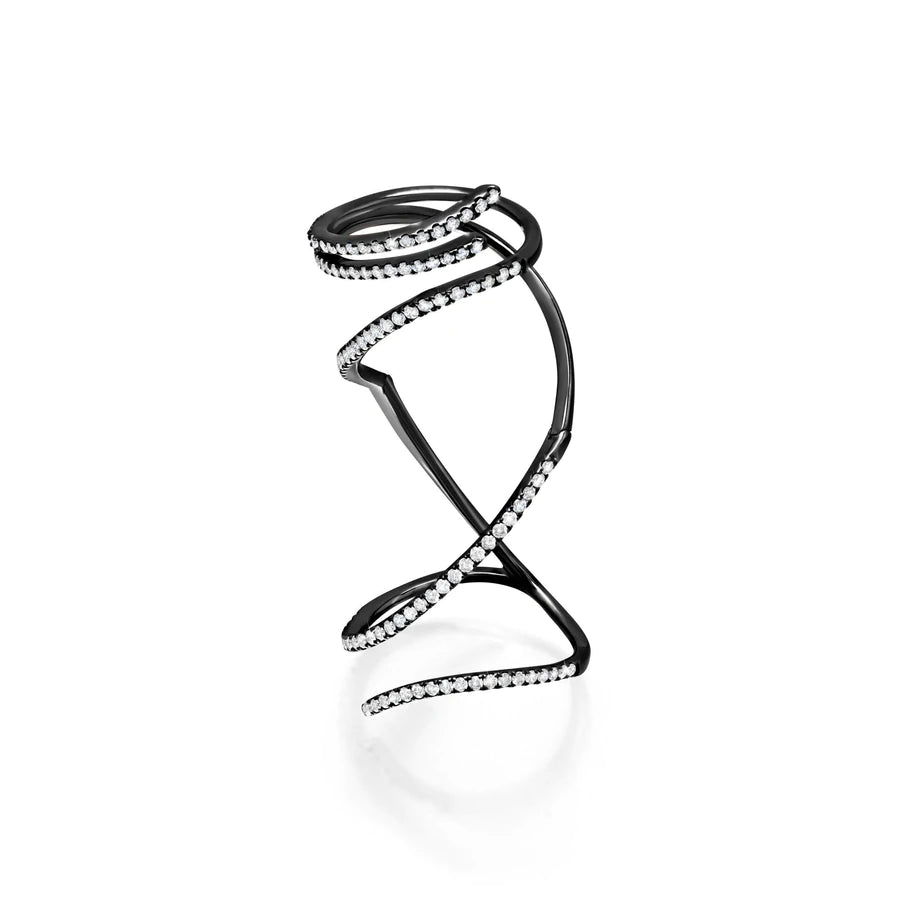 Gold & Diamond Mega Swirl Ring
