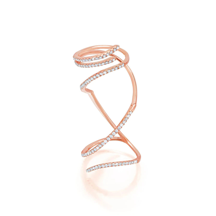 Gold & Diamond Mega Swirl Ring