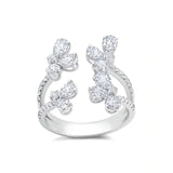 White Diamond Folha Ring