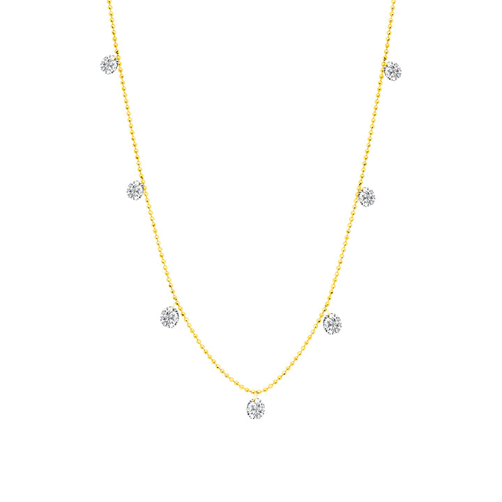 Graziela Small Floating Diamond Necklace