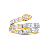 Pear Shaped Ascension 3 Row Diamond Ring