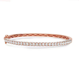 3 Sided Diamond Bangle