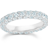 3 Sided Diamond Band Ring