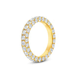 3 Sided Diamond Band Ring