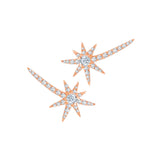 Diamond Shooting Starburst Earrings