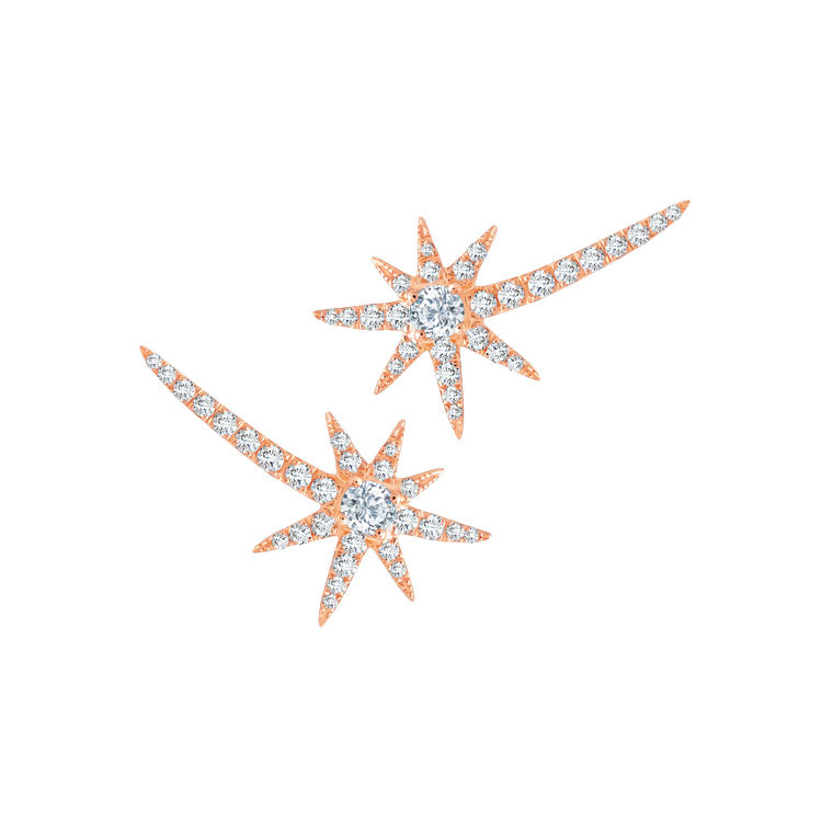 Diamond Shooting Starburst Earrings