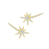 Diamond Shooting Starburst Earrings